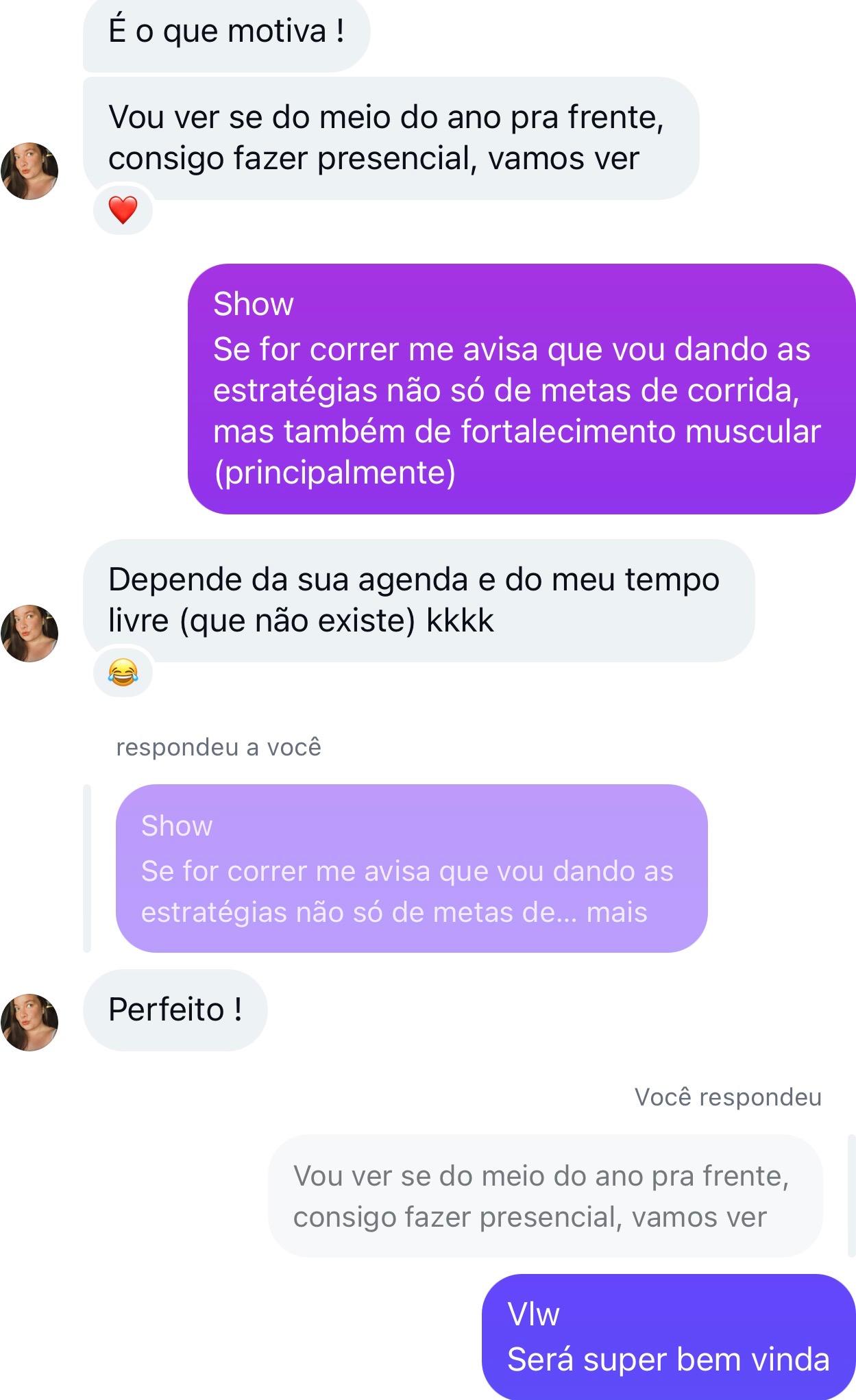 Depoimento: aluna fala em treinar presencial e receber estratégias de corrida