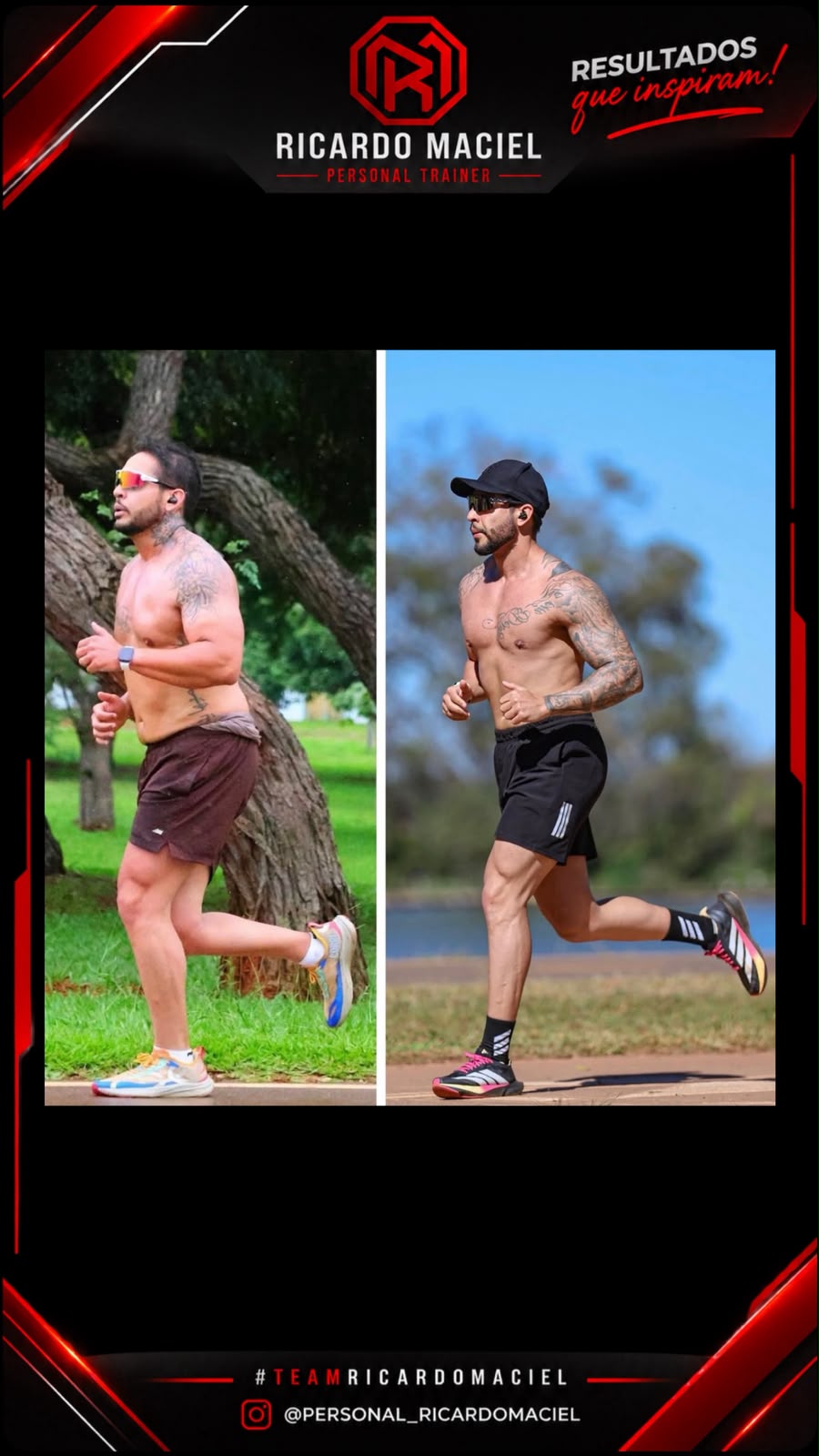 Antes e depois de aluno