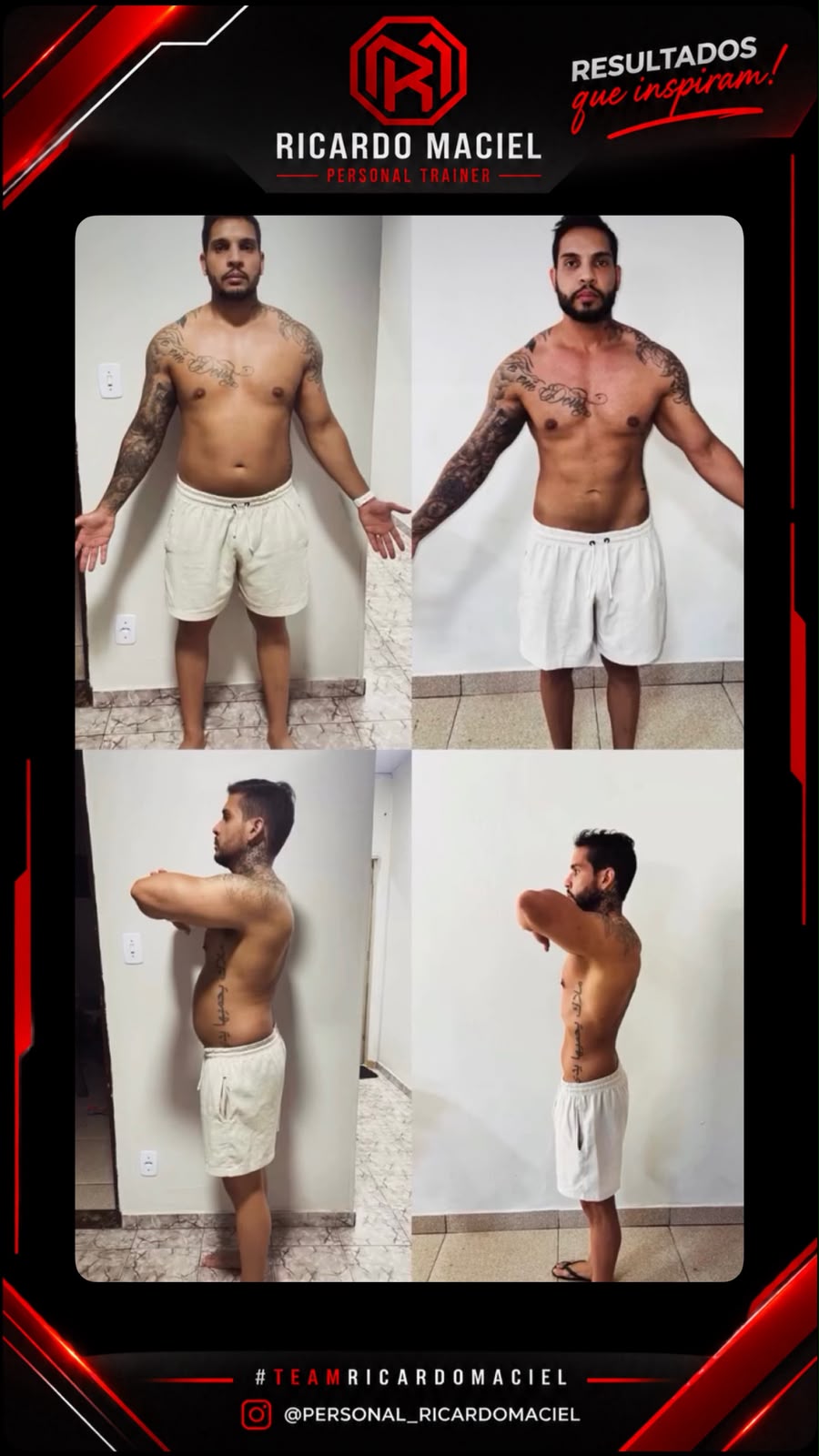Antes e depois de aluno